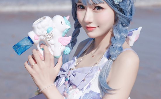 彩芸_Nebula – NO.01 渐变贝壳白紫 [15P-72MB]