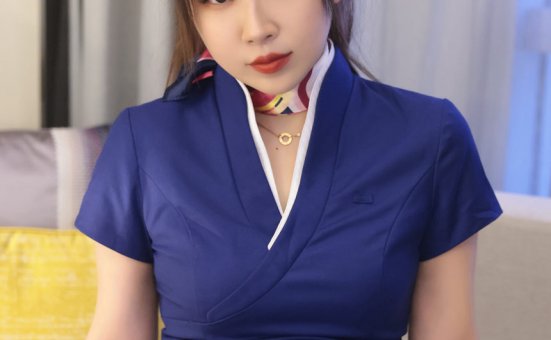 小女巫露娜  最新团订写真 蓝色妖姬 深航制服诱惑