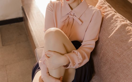 雪晴Astar-粉藏青通勤长裙OL[72P+1V-1.33G]