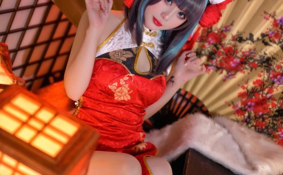 Zaya秋 NO.009 碧蓝航线 柴郡 红旗袍 [20P-177M]