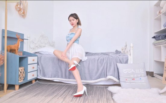 [SSA丝社] 短片 NO.269 淑贞 白色百褶裙[1V-526.8M]