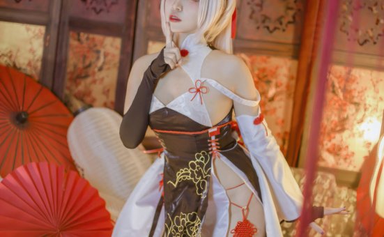 二佐Nisa – 碧蓝航线-绫波新春旗袍 [27P-208M]